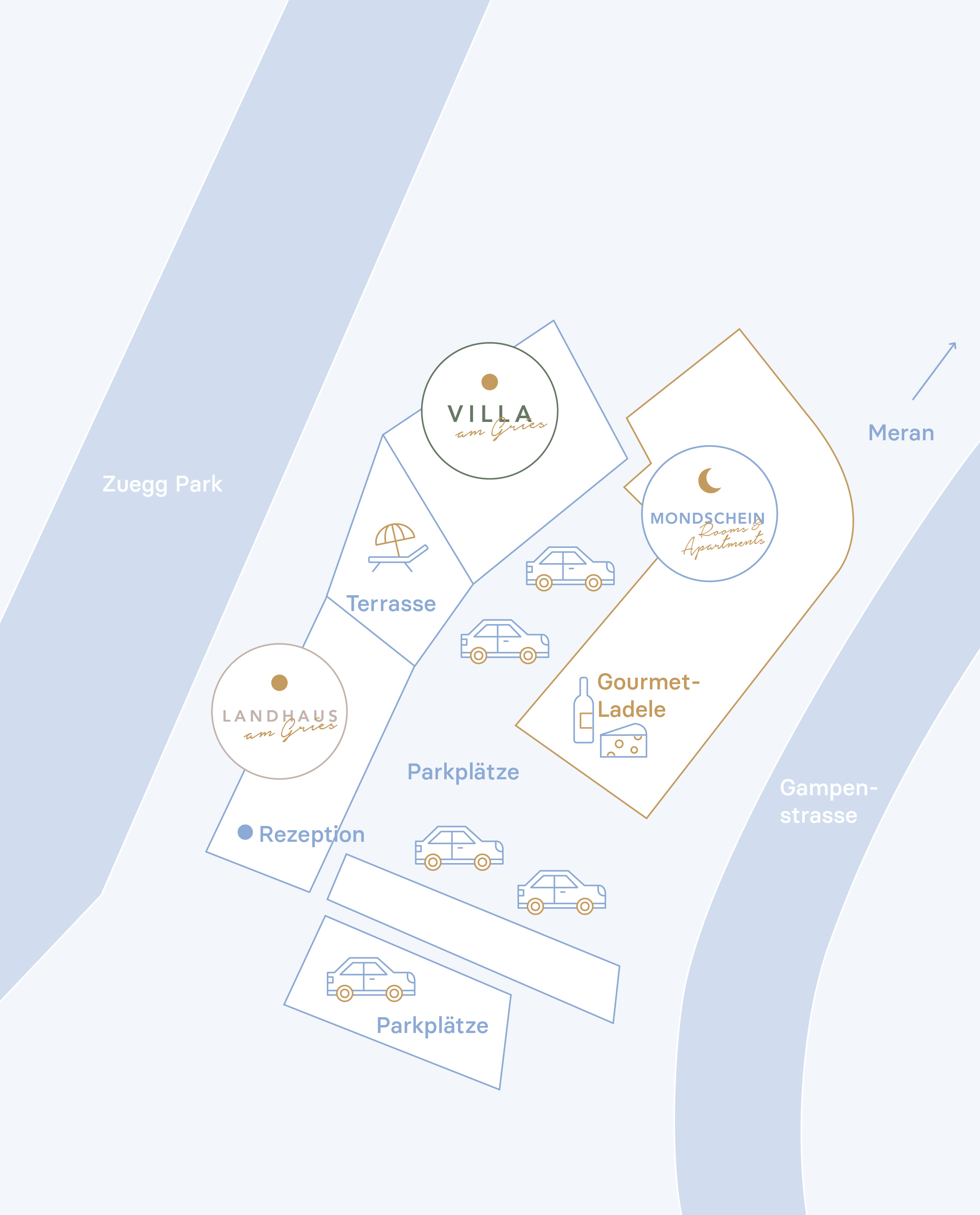 Lageplan Mondschein Rooms & Apartments